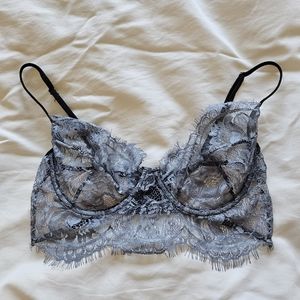 Grey lace bralette